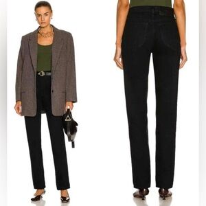 Frame Denim Black Straight Leg Jeans